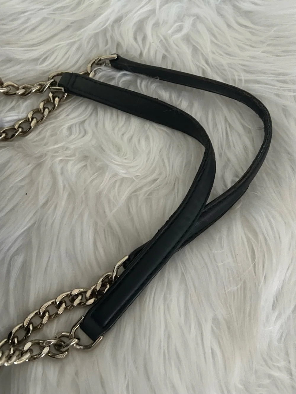 Kate Spade Black Quilted Leather Chain Shoulder Tote Bag Work Laptop bag